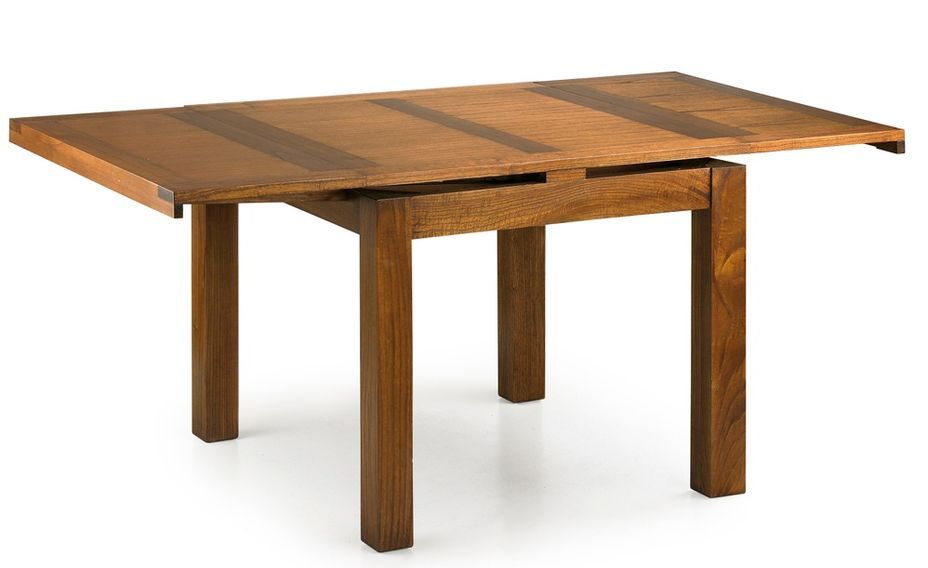 Table de repas carrée extensible en bois massif de Mindy Orka 95/180 cm - Photo n°2