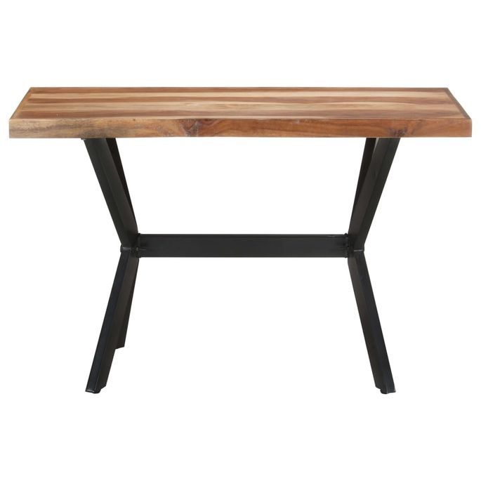 Table de salle à manger 120x60x75 cm Bois massif - Photo n°2