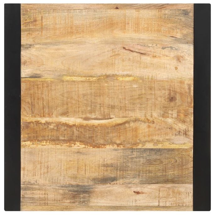Table de salle à manger 60x60x75cm Bois de manguier massif brut - Photo n°4
