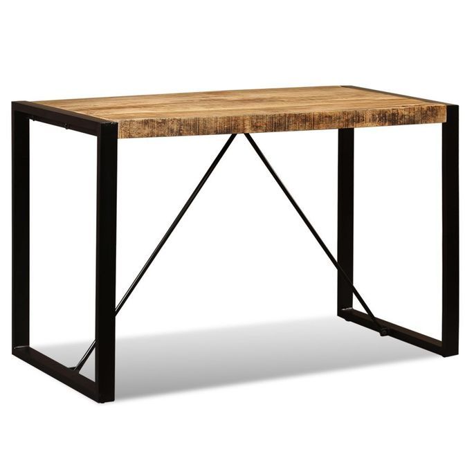 Table de salle à manger Bois de manguier brut 120 cm - Photo n°6
