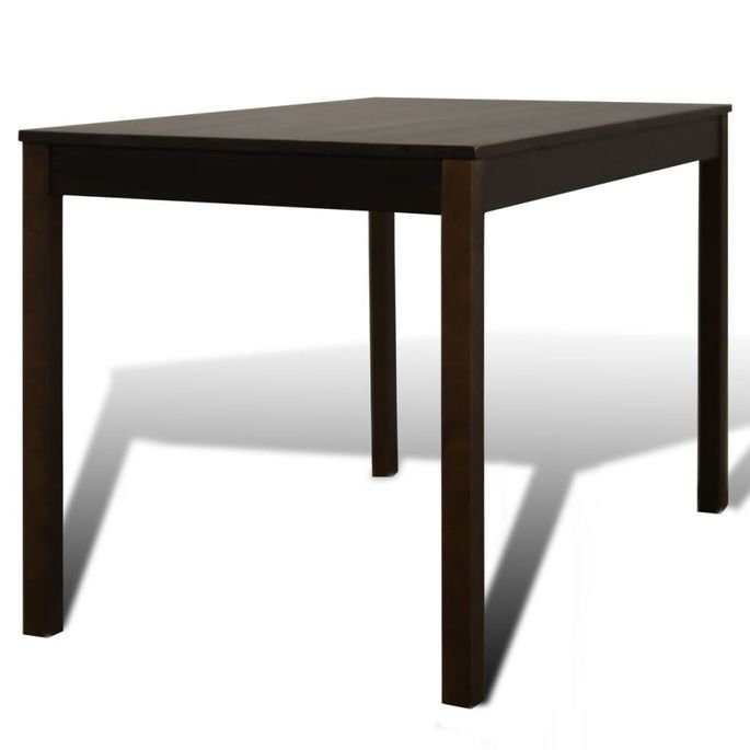 Table de salle à manger et 4 chaises pin massif marron Dina - Photo n°3