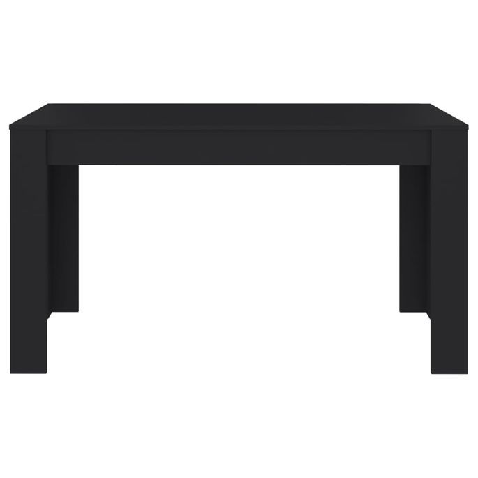 Table de salle à manger Noir 140x74,5x76 cm - Photo n°3