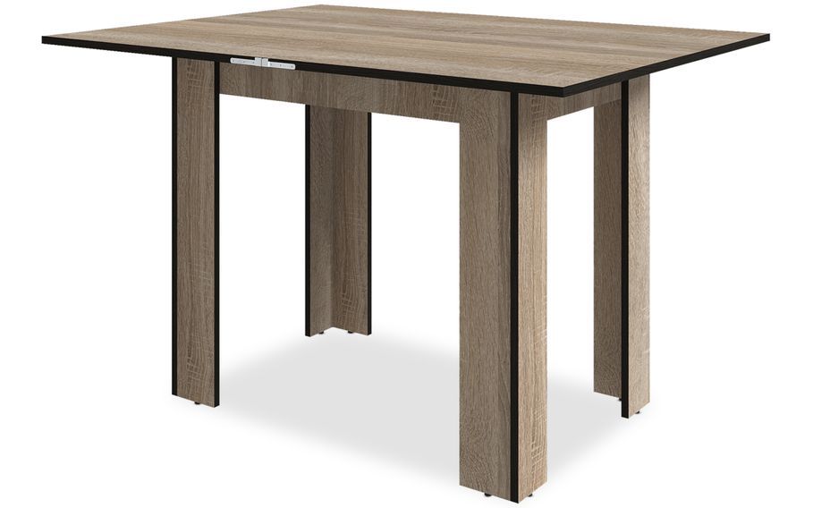 Table extensible 2 à 4 personnes bois chêne clair 90 à 120 cm Eneva - Photo n°4