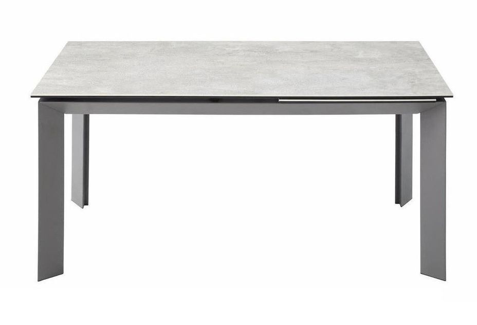 Table extensible 4 à 10 personnes céramique grise et pieds métal Olan L 160 à 220 cm - Photo n°4