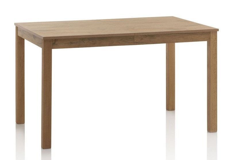 Table extensible 4 à 6 personnes L 130 cm à 170 cm mélaminé chêne clair Thali - Photo n°1