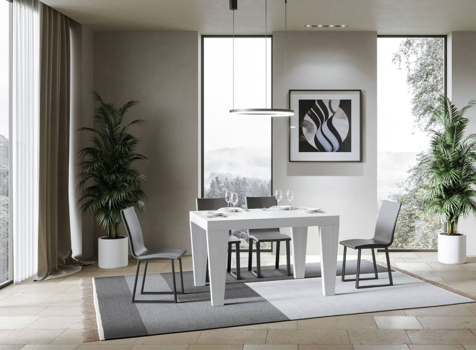 Table extensible 6 à 10 personnes blanche Kristo L 130 à 234 cm - Photo n°2