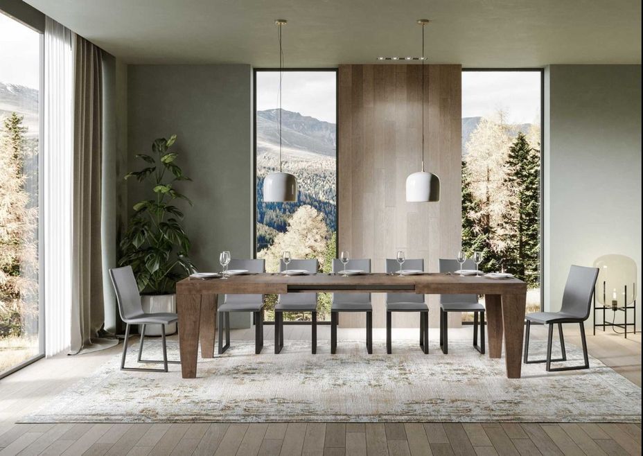 Table extensible 6 à 20 places bois foncé Kristo 180 à 440 cm - Photo n°2