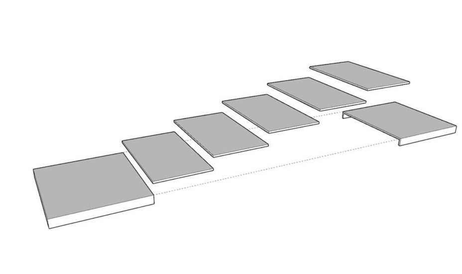 Table extensible 8 à 20 places L 180 à 440 cm effet marbre blanc et cadre métal gris foncé Tsara - Photo n°8