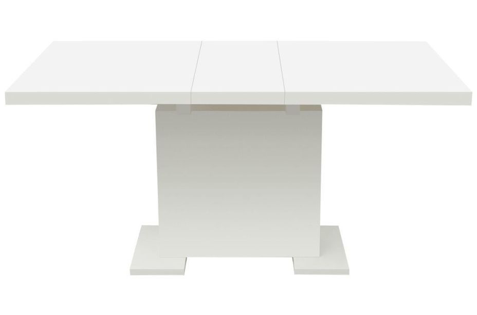 Table extensible blanc brillant Kama 120-150 cm - Photo n°1