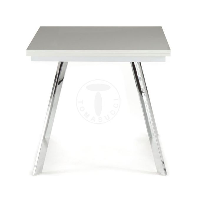 Table extensible bois laqué blanc Joela L 85/170 cm - Photo n°4