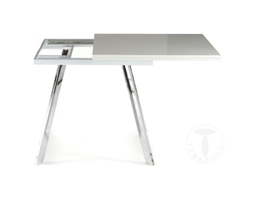 Table extensible bois laqué blanc Joela L 85/170 cm - Photo n°5