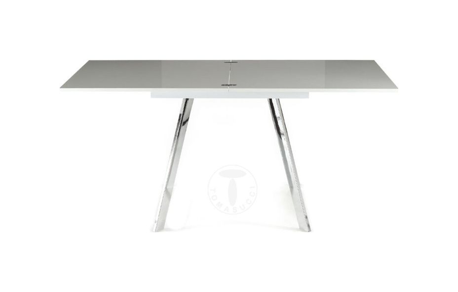 Table extensible bois laqué blanc Joela L 85/170 cm - Photo n°6