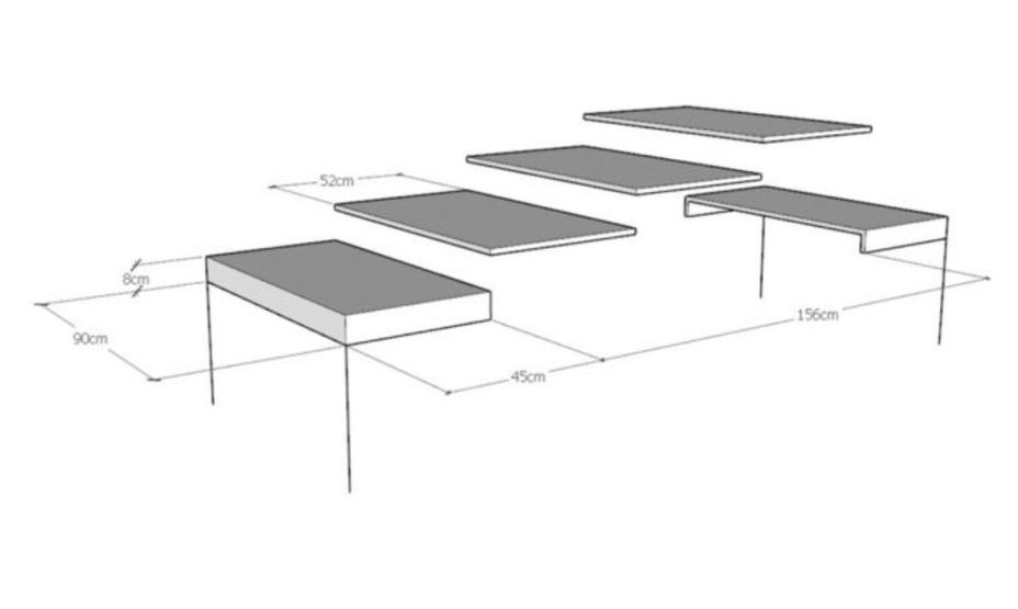 Table extensible carrée 4 à 12 personnes noyer et pieds métal anthracite L 130 à 234 cm Konta - Photo n°6