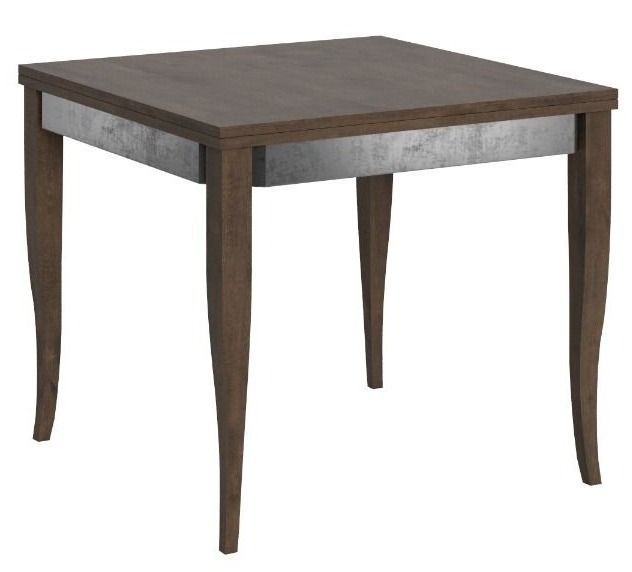 Table extensible carrée 4 à 8 places L 90 à 180 cm bois noyer Fixano - Photo n°1