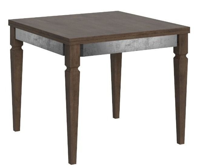Table extensible carrée 4 à 8 places L 90 à 180 cm bois noyer Imperiale - Photo n°1