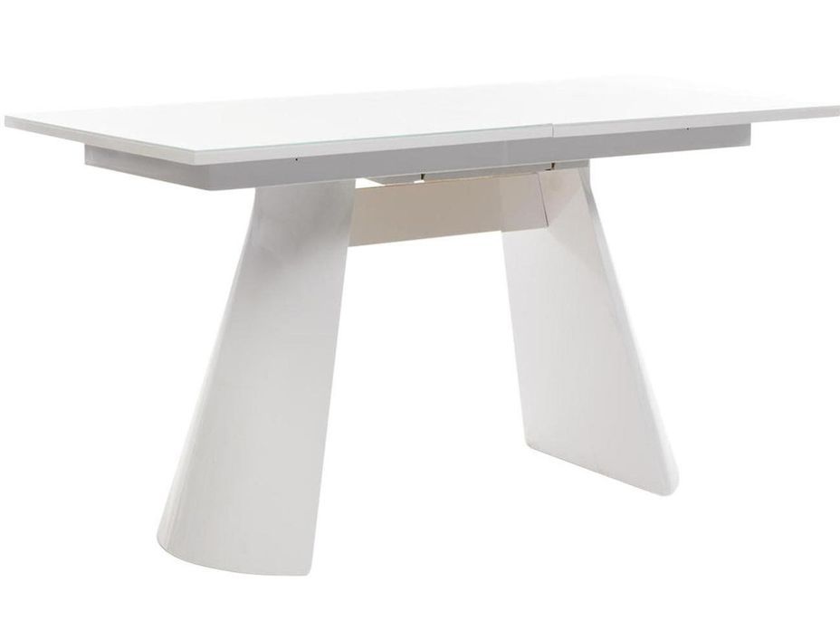 Table extensible design laqué blanc 200/260 cm Eklips - Photo n°1