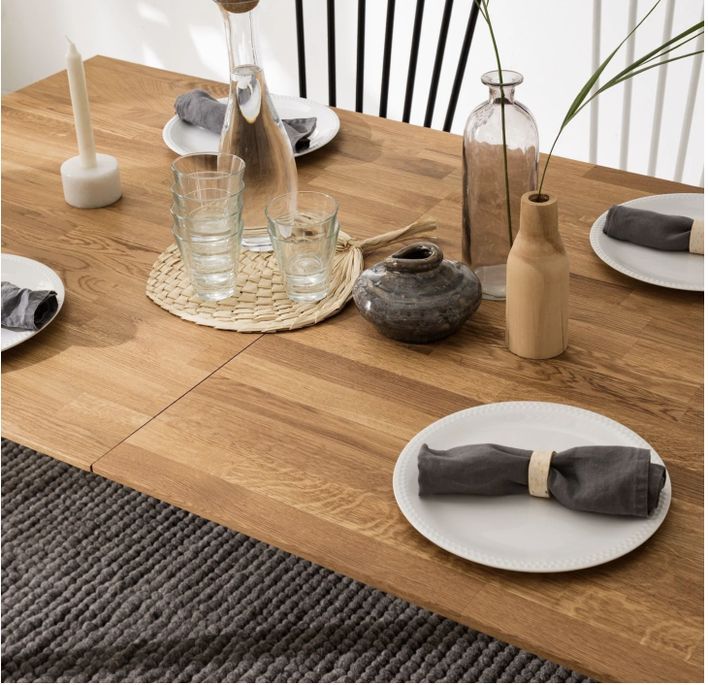 Table extensible en bois de chêne massif Osword 170 à 210 cm - Photo n°9