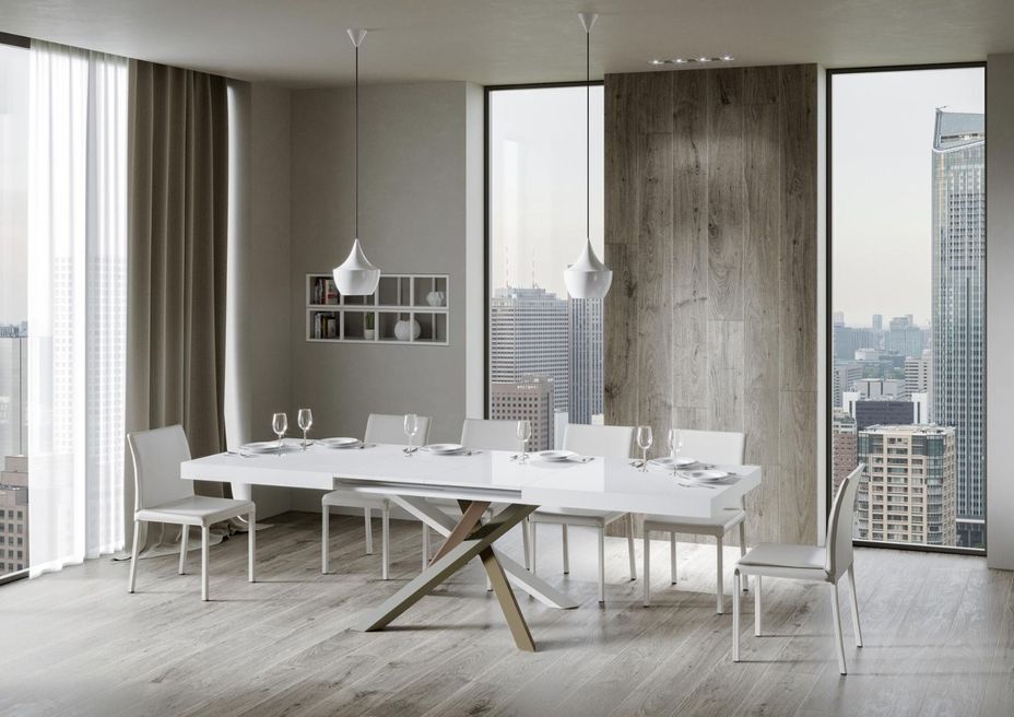 Table extensible sur mesure 8 à 14 personnes et pieds entrelacés L 180 à 284 cm Artemis - Photo n°23
