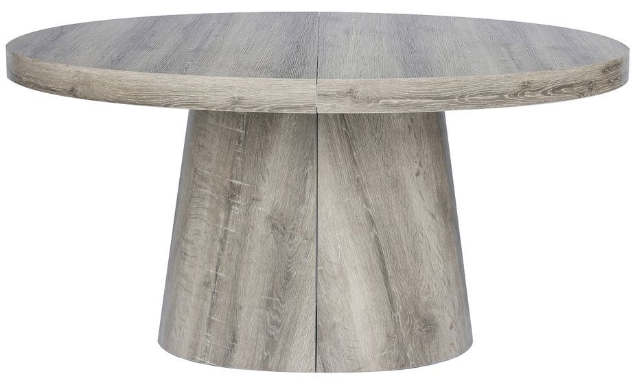 Table ovale extensible bois chêne foncé Aleez - Photo n°1