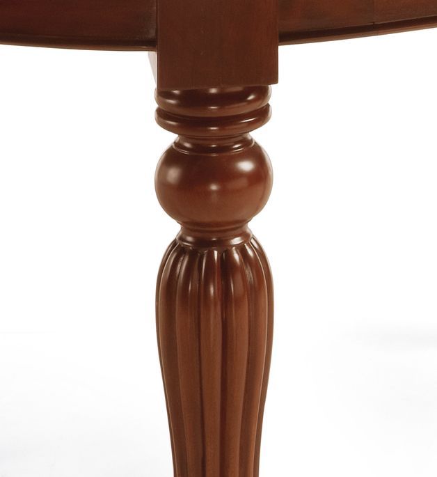 Table ovale extensible en bois d'acajou marron Castle 160/200/240 cm - Photo n°8