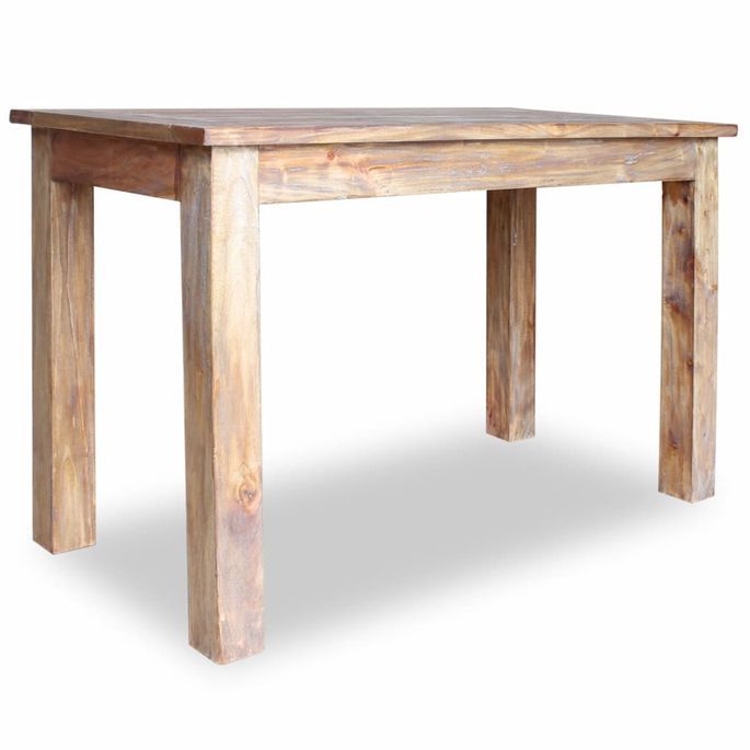 Table rectangulaire bois massif de récupération Sofian 120 cm - Photo n°3