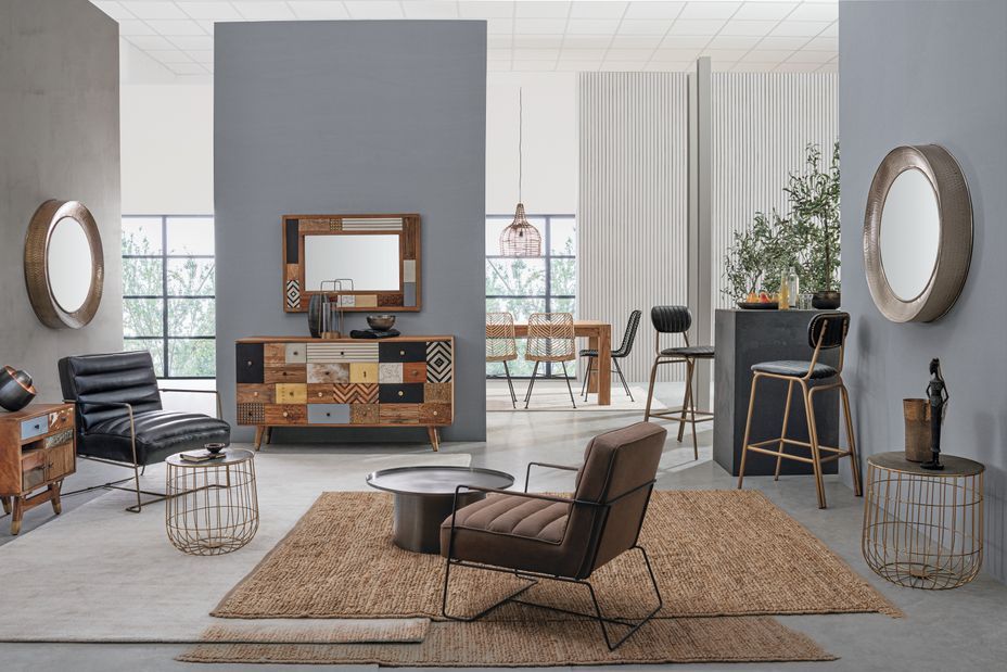 Table rectangulaire extensible bois massif naturel Saly 160/260 cm - Photo n°9
