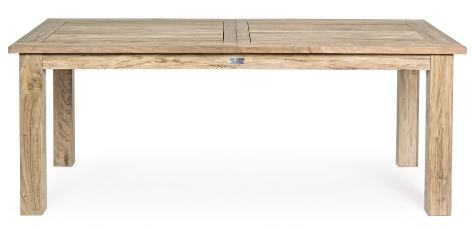 Table rectangulaire extensible en bois de teck recyclé 10 places Markozi 200 à 260 cm - Photo n°1