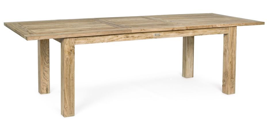 Table rectangulaire extensible en bois de teck recyclé 10 places Markozi 200 à 260 cm - Photo n°2