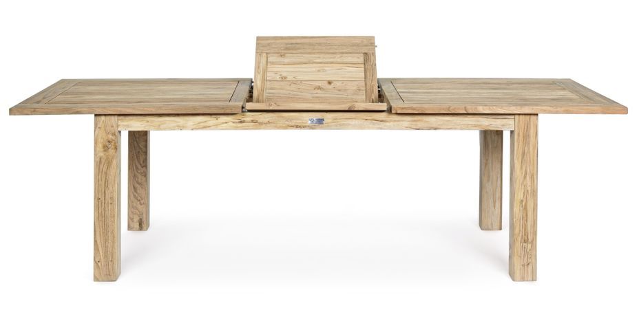 Table rectangulaire extensible en bois de teck recyclé 10 places Markozi 200 à 260 cm - Photo n°7