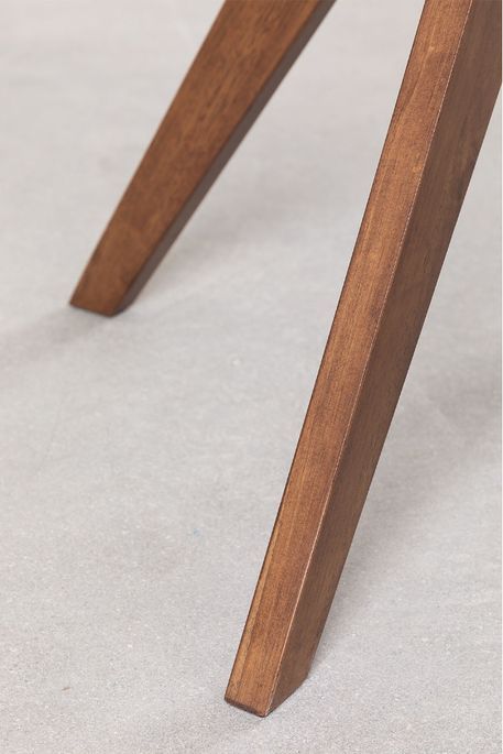 Table ronde bois d'hévéa marron Kiten 100 cm - Photo n°3