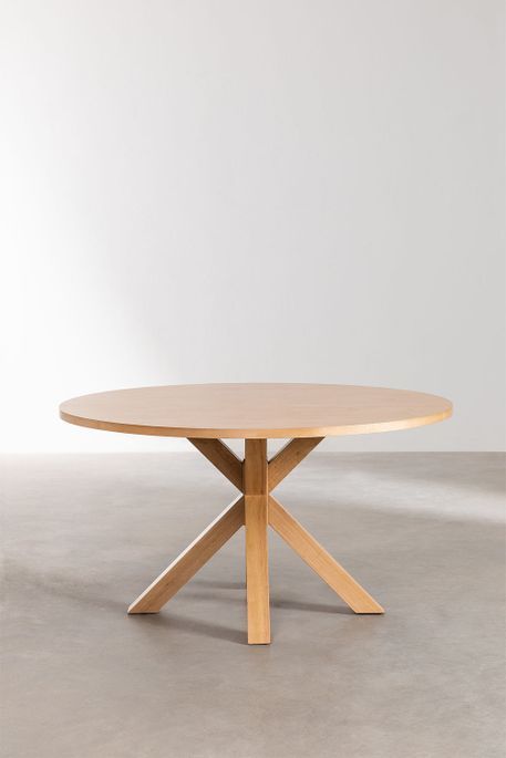 Table ronde bois naturel Kanaz 140 cm - Photo n°4