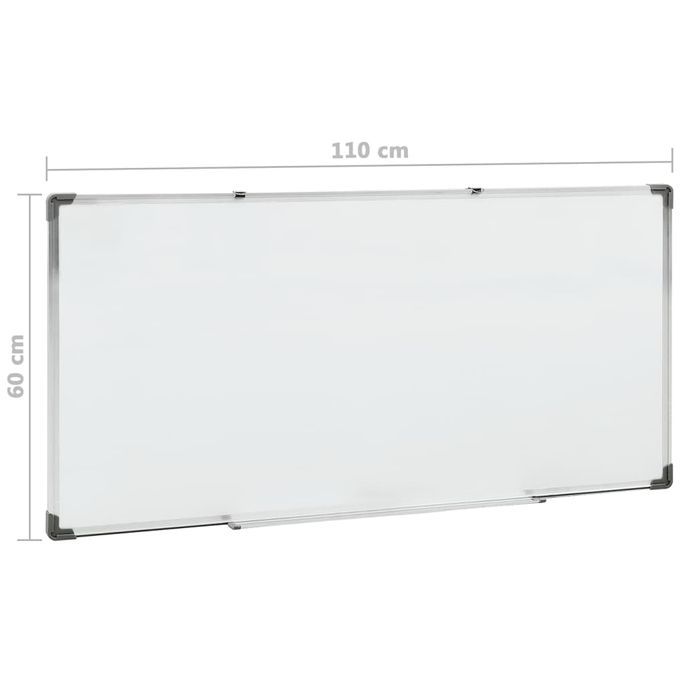 Tableau blanc magnétique Blanc 110x60 cm Acier - Photo n°9