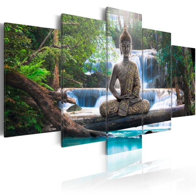 Tableau Buddha and waterfall - Photo n°1