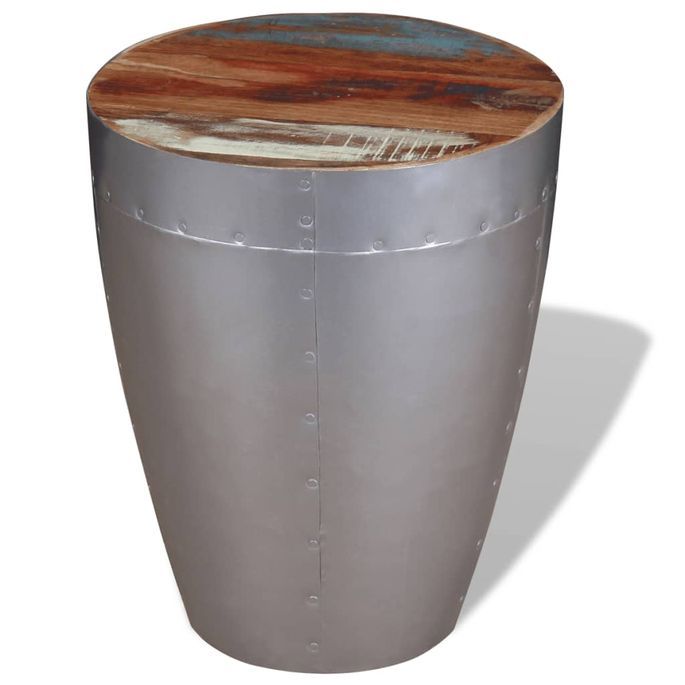 Tabouret aviateur Bois de récupération massif - Photo n°5
