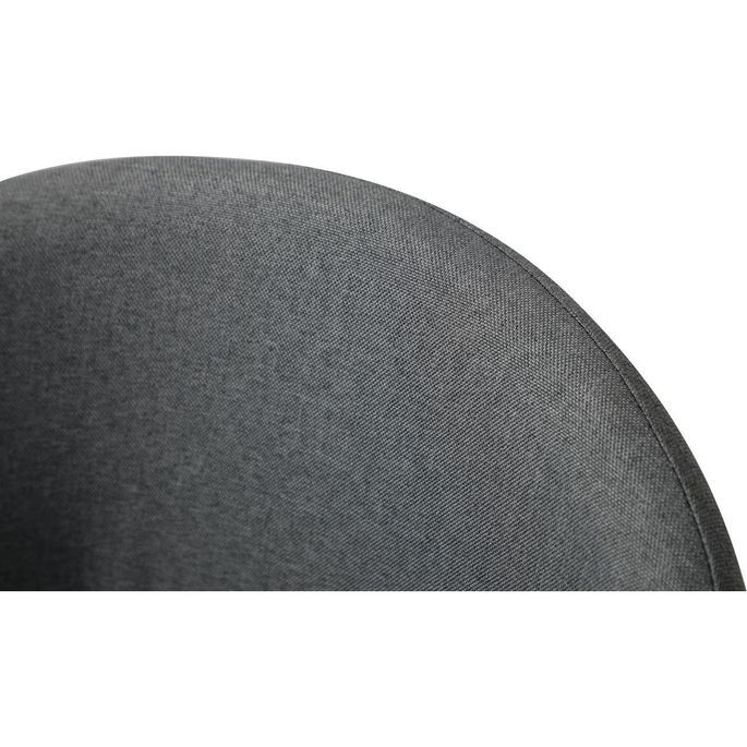 Tabouret de bar scandinave tissu gris foncé et pieds métal naturel Kibo - Lot de 2 - Photo n°7