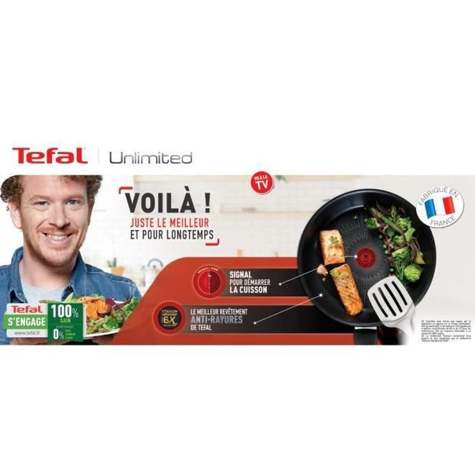 TEFAL G2550102 Poele 19 cm UNLIMITED - Tous feux dont induction - Noir - Photo n°2
