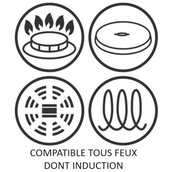 TEFAL G2550302 Poele 22 cm UNLIMITED Tous feux dont induction - Fabrication française - Noir - Photo n°4