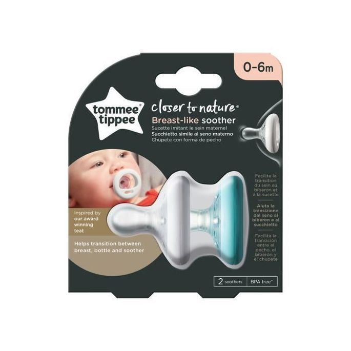TOMMEE TIPPEE Sucette CTN - Forme Naturelle x2 0-6 mois - Photo n°1