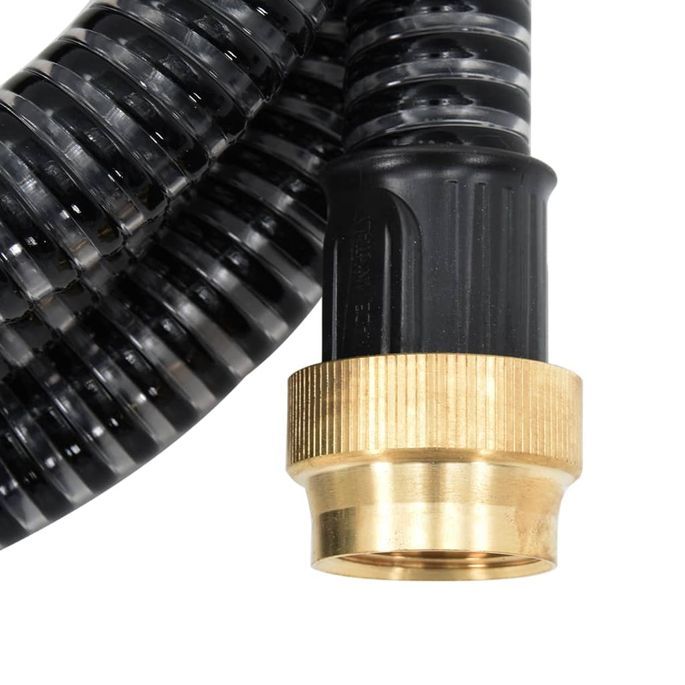 Unfade Memory Tuyau d'aspiration avec raccords en Laiton 3 m 25 mm Noir 