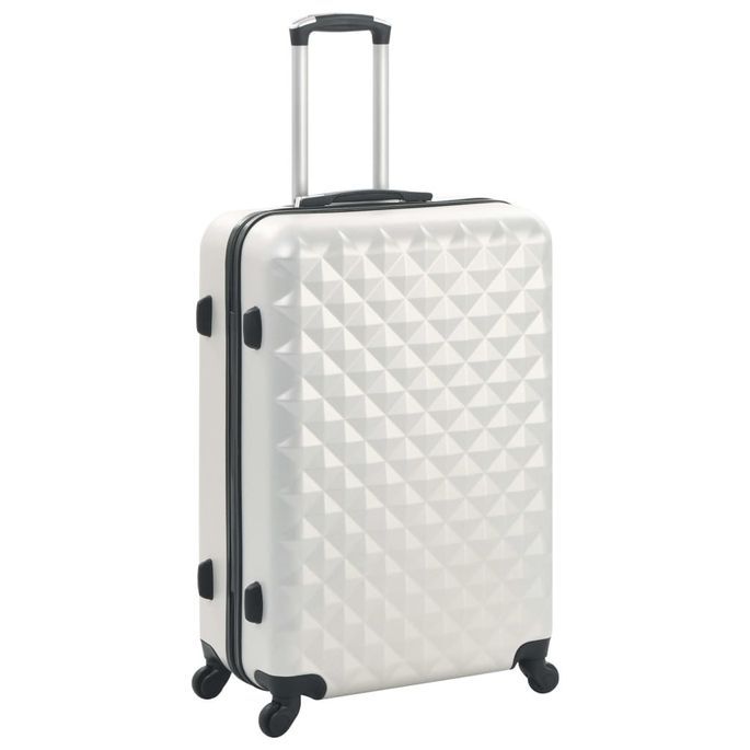 Valise rigide 3 pcs Argenté brillant ABS - Photo n°2
