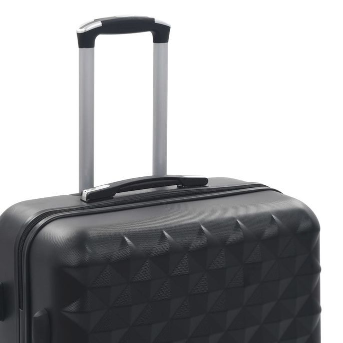 Valise rigide 3 pcs Noir ABS - Photo n°7