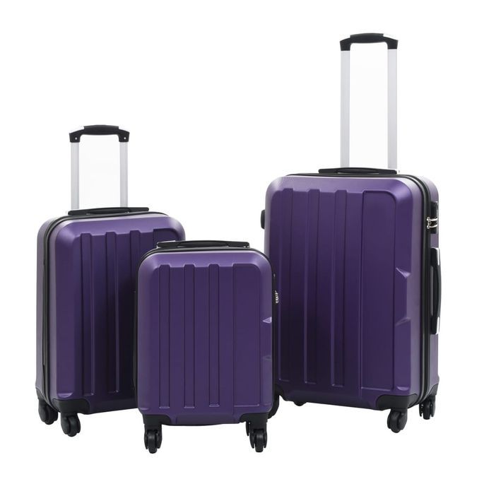 Valise rigide 3 pcs Violet ABS - Photo n°1