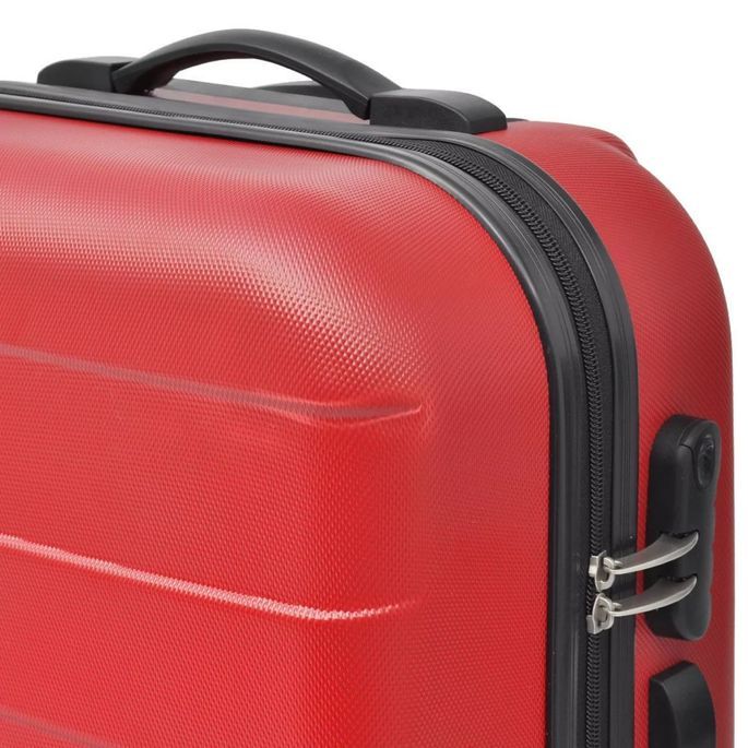 Valise rigide 3 pièces Rouge - Photo n°4