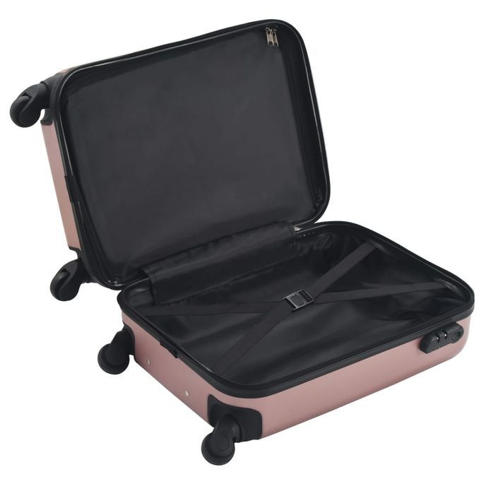 Valise rigide Doré rose ABS - Photo n°5