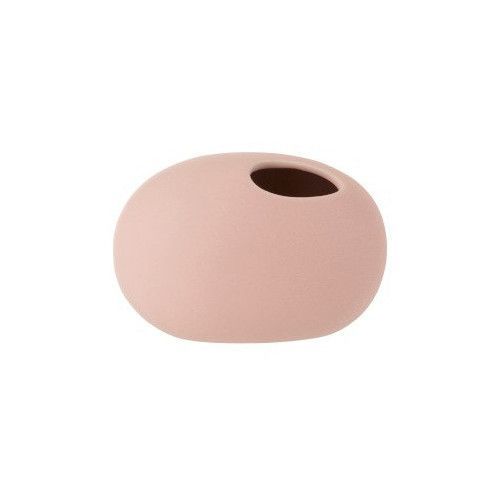 Vase ovale céramique rose pastel Uchi L 16 cm - Photo n°1
