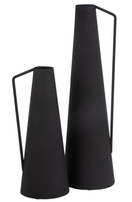Vase rond métal noir Yann D 10 cm - Photo n°2