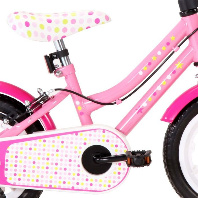 Vélo pour fille rose et blanc 12 pouces Cyclob - Photo n°6