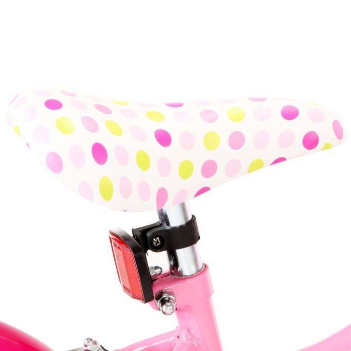 Vélo pour fille rose et blanc 12 pouces Cyclob - Photo n°7