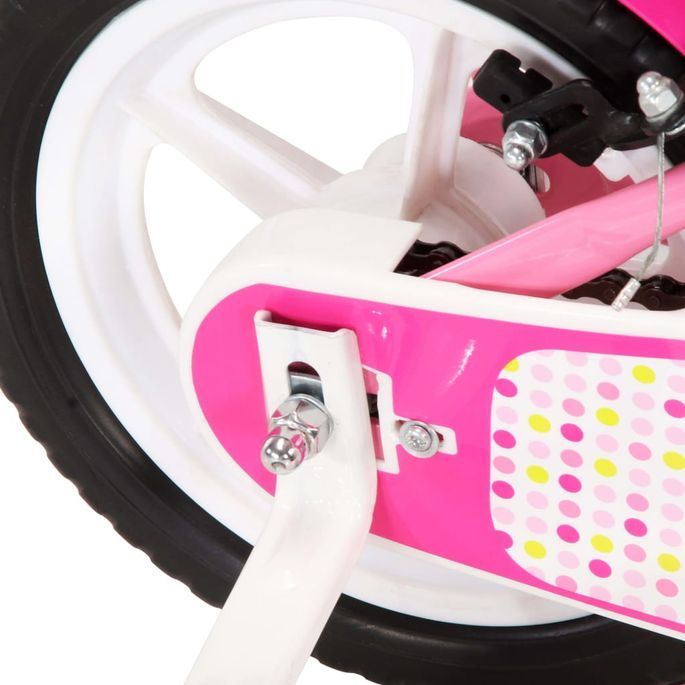 Vélo pour fille rose et blanc 12 pouces Cyclob - Photo n°11