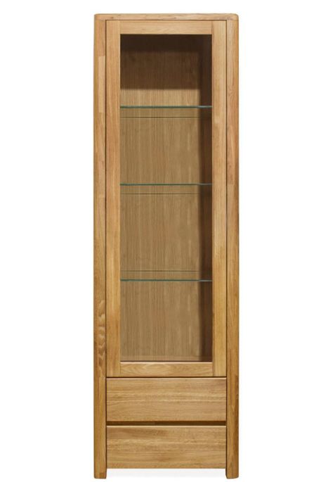 Les Tendances - Vitrine en chêne massif Elsa 62 x 44 x 195 cm ...